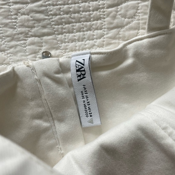 ZARA White Denim Corset Crop Top - XS - Picture 7 of 7